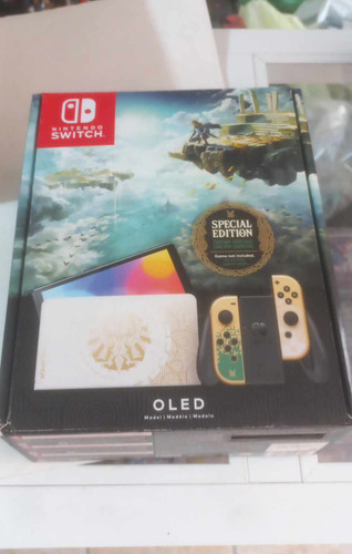 Nintendo Switch Oled Edición Especial Zelda Con 2 Juegos  
