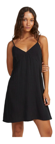 Vestido Roxy Mujer Dama Casual Playa Santorini Negro