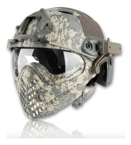 Casco Careta Desmontable Gotcha Airsoft Acu Xtreme P