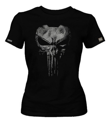 Camiseta Estampada Punisher Logo Chaleco Comic Mujer Dbo  