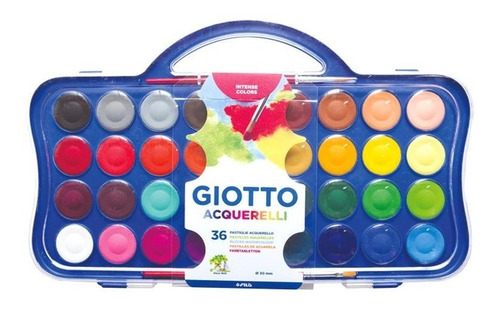 Acuarela Giotto Premium X 36 Colores Estuche Plastico