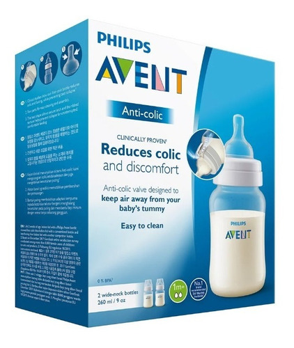 Set 2 Biberones Philips Avent  Anti-colic  De 260ml /9 Onz