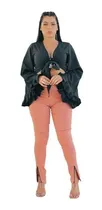 Comprar Blusa Plus Size Cropped Flare Laço Amarrar Manga Longa 09