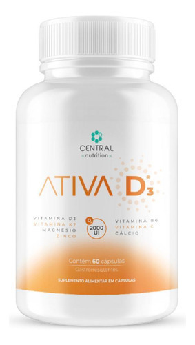 Vitamina D3 Ativa 2000ui 60 Cápsulas Central Nutrition