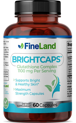 60caps Brightcaps Fineland Para Piel, Hecho Ee.uu. Sabor Sin Sabor