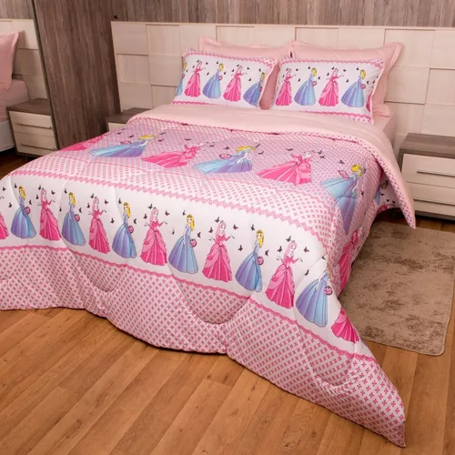 Jogo De Cama Infantil Princesas 4 Peças Com Edredom Decor em Promoção na  Americanas