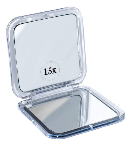 Espejo De Aumento Pequeño Y Compacto 15x Para Viajes, De M