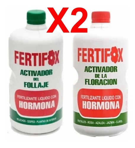 Combo X2 Fertilizante Fertifox Follaje Y Floración Plantas