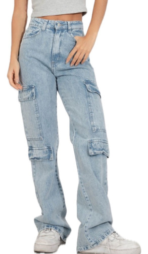 Wide Leg Cargo Jeans Mujer Talle Grande Y2k Julitabaires