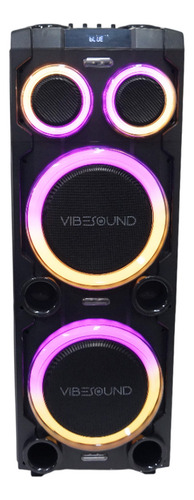 Caja de sonido potente torre 2500W RMS portátil Bluetooth FM USB 127/220V Vibe Sound VS007 V12 Tower