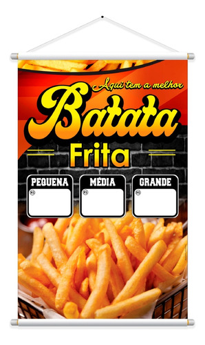 Banner Batata Frita A Melhor,promoção, Divulgação, Vendas,