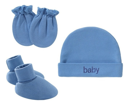Juego De Gorro Y Guantes De Algodón Para Recién Nacido
