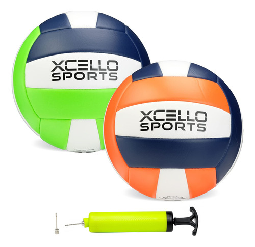 Xcello Sports Gráficos Surtidos De Voleibol Con Bomba Azul.