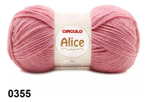 Fio Alice Círculo 100g 200mts Crochê Tricô Macio Estonado Cor 0355- Rosa Candy