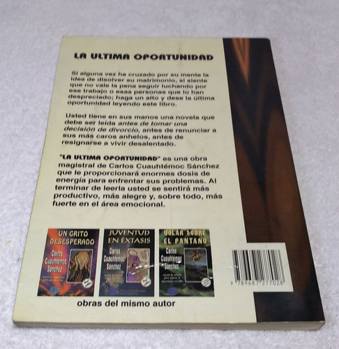 La Última Oportunidad: Novela De Superación - Sánchez 1995 (Usado)