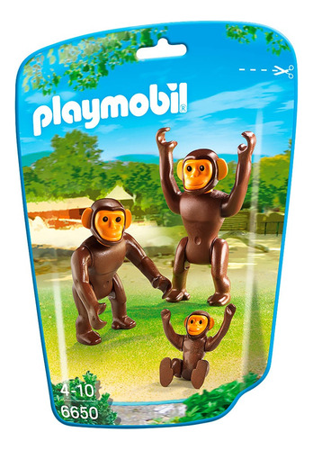 Saquinho Playmobil Animais Zoo - Família De Macacos - 6650