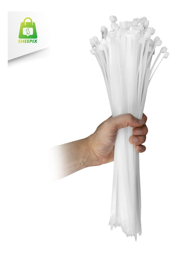 Abracadeira Nylon Branco 150x2,5mm Pacote Com 100 Unidades