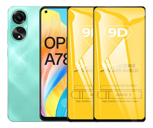 Mica De Cristal Templado Para Oppo A78 Pack 2 Piezas