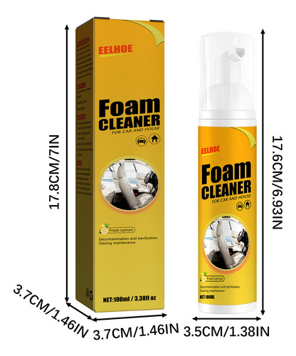 2 Peças Creative Foam Spray Full Effect Foam Cleaner Cleaner