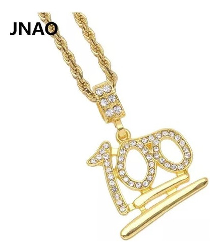 Cadena Colgante Jinao 18k 100 Colgante Hip Hop Punk Dj Joya