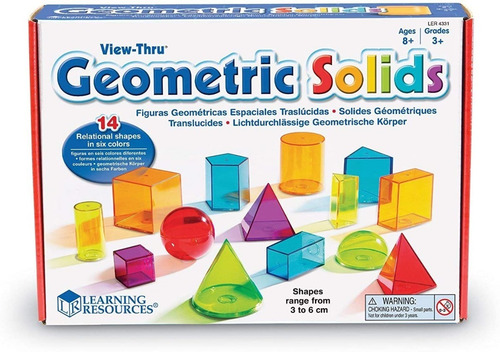 Cuerpos Geométricos 3d Translucidos De Colores Cantidad De Piezas 0