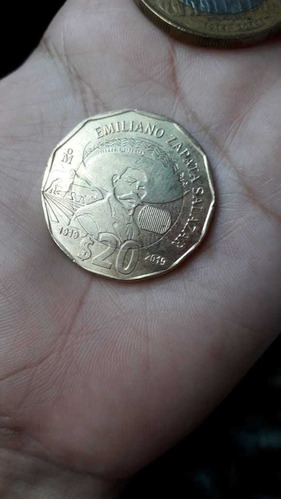 Moneda De 20 Pesos De Emiliano Zapata Salazar 1919-2019