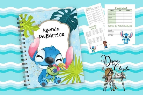 Imagen 8 de 9 de Kit Imprimible Agenda Cuaderno Pediátrico Editable 8 Agendas