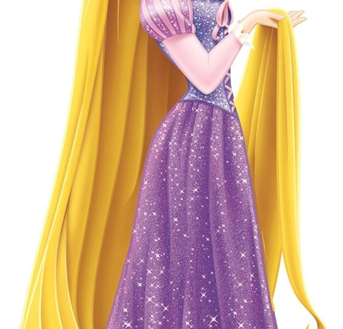 Imagem 1 de 3 de Adesivo De Parede Princesa Rapunzel - Rmk2552gm Reutilizável