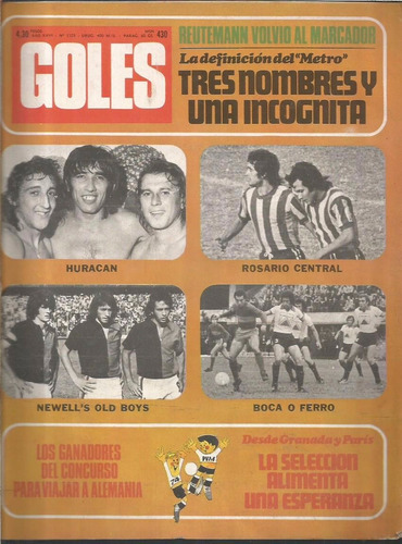 Revista / Goles / Nº 1323 / Año 1974 / Reutemann Volvio