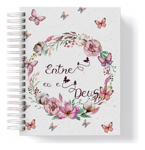 Caderno Devocional Entre Eu E Deus Borboletas Cor Azul-claro