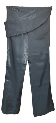 Pantalon Vintage Con Cinto Negro Metalizado - Pantalon Glow