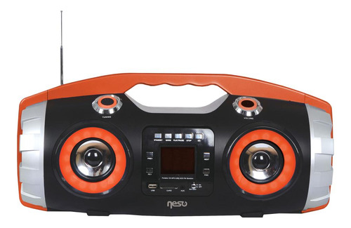 Radiograbador Bluetooth Neso Mercury 40w Luces Cd Usb Fm