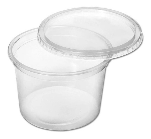 Pote Plástico Redondo 250ml Para Bolo - Plaszom