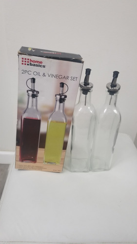 Set De Botellas De Vidrio Para Aceite Y Vinagre