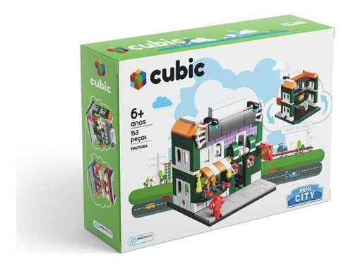 Blocos De Montar Multikids Cubic Mini City Frutaria - Br1101