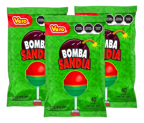 Bombas Sandia Rellena De Chile Paleta 120 Pz Vero