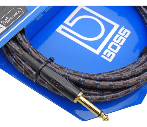 Cable Boss 3 Metros Para Guitarra / Bajo Plug A Plug Tejido