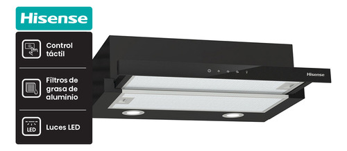 Campana Extractora Empotrable Hisense Ch6tl3db Panel Tactil Color Negro