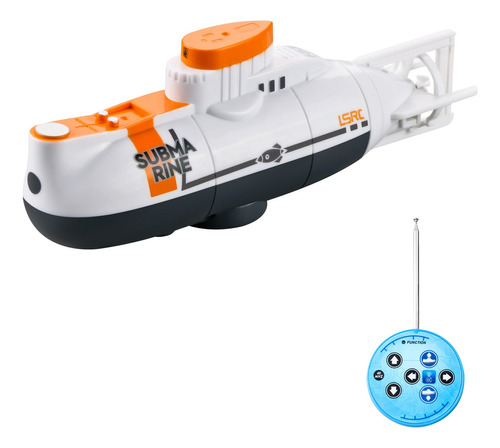 Mini Rc Submarino Rc Barco Impermeable Juguete De Buceo Blan