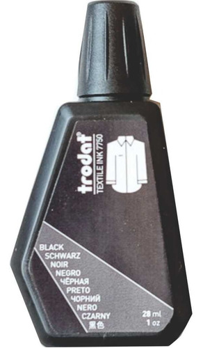 Tinta De Tecido Para Carimbos Trodat 7750 - 28 Ml Cor Preta