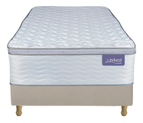 Sommier Ecocuero 100x200 + Colchon Resortes April Inducol