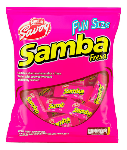 Mini Samba De Fresa Savoy Bolsa 35unds