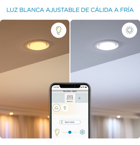 Imagen 8 de 9 de Plafon Led 24w Wiz Luz Cálida Y Fría Wi-fi 8 X2 Un