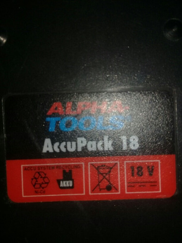 Carcasa Batería Atornillador Alpha Tools 18volt No Funciona