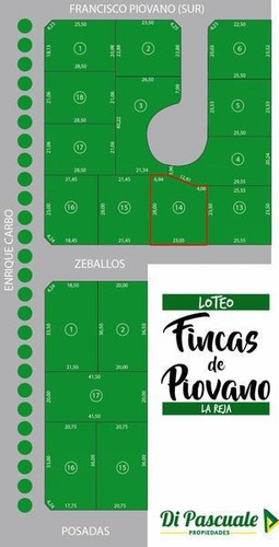 Imagen 8 de 9 de Venta Lote 600 M2 Fincas De Piovano - La Reja Sur