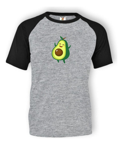 Remera Gris Ranglan Sublimada Personalizada Palta Avocado