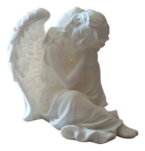 Estatua Angel Descansando Decoración Escultura Clásica 3d