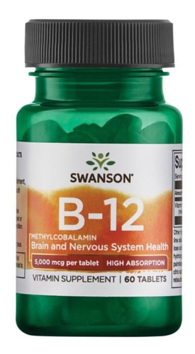 Vitamina B12 5000 Mcg, 60 Tabs, Pack De 2 Frasc Envío Gratis