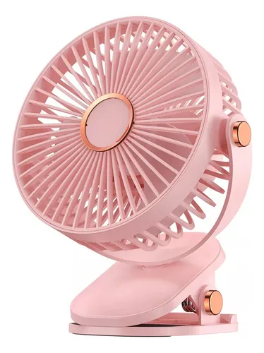 Ventilador Giro 360 Grados Portatil Recargable Con Base Clip
