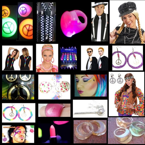 Imagen 7 de 9 de Tanda Cotillon Retro Años 70s 80s- Disco Hippie Premium